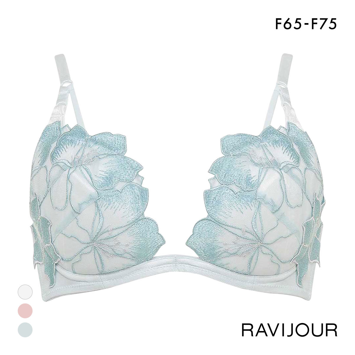 ラヴィジュール RAVIJOUR フルブルーム トリックリフト ブラジャー F(BU-ブルー-F65)