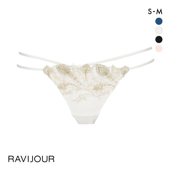ラヴィジュール RAVIJOUR レーシーフェザー エンブレース ショーツ SM バックレース 総レース 透け バックオープン