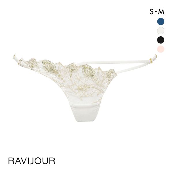 ラヴィジュール RAVIJOUR レーシーフェザー ストレッチレース Tバック ショーツ SM タンガ ソング バックレース 総レース 透け バックオープン