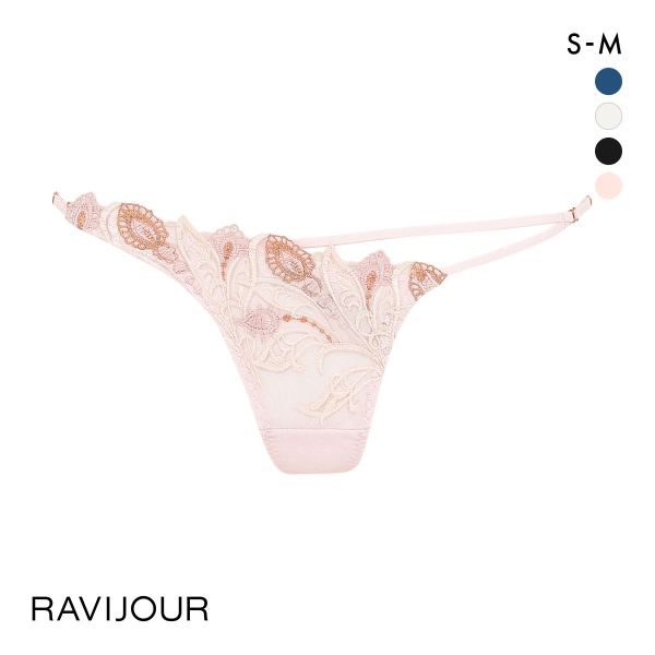 ラヴィジュール RAVIJOUR レーシーフェザー ストレッチレース Tバック ショーツ SM タンガ ソング バックレース 総レース 透け バックオープン