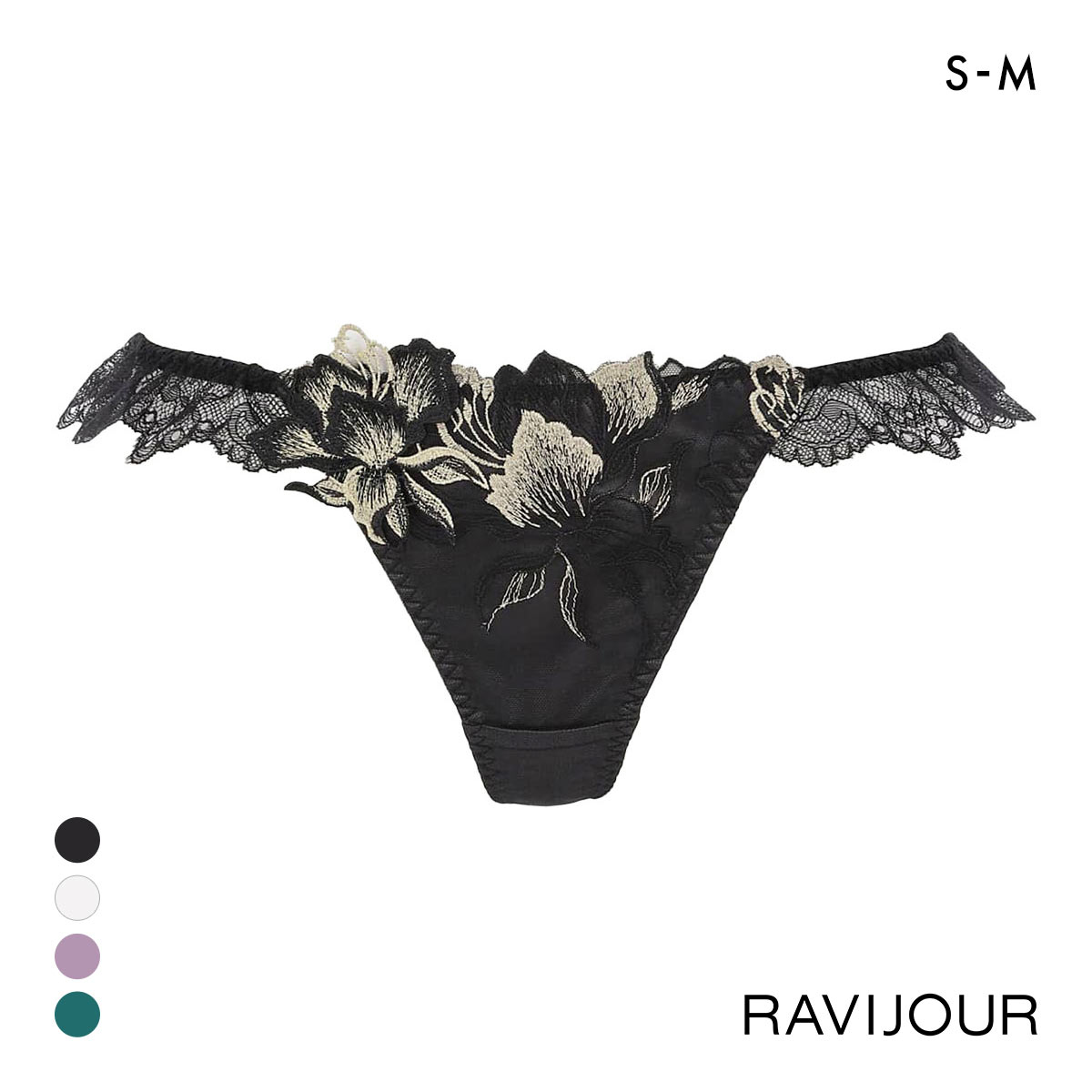 ラヴィジュール ドリーミー ストレッチレース Tバックショーツ SM RAVIJOUR(BK-ブラック-S)