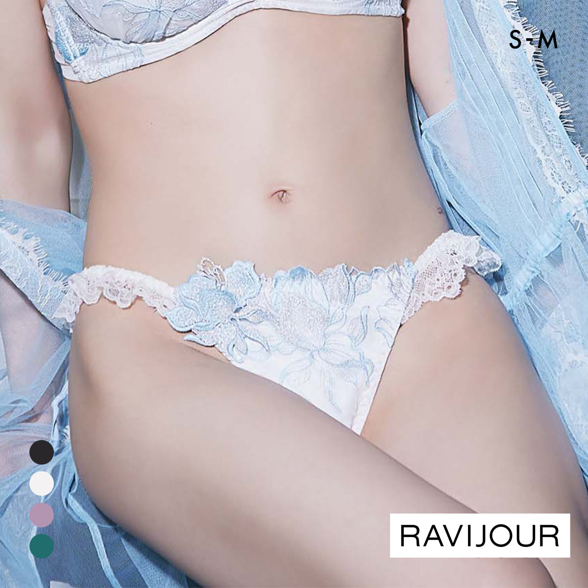 ラヴィジュール ドリーミー ストレッチレース Tバックショーツ SM RAVIJOUR(WH-ホワイト-S)