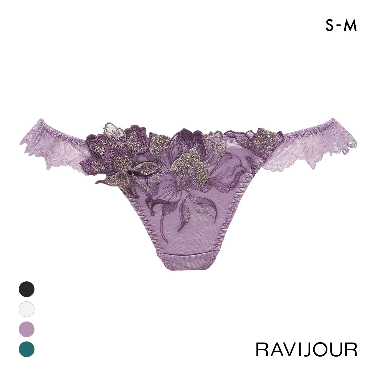 ラヴィジュール ドリーミー ストレッチレース Tバックショーツ SM RAVIJOUR(PU-パープル-S)