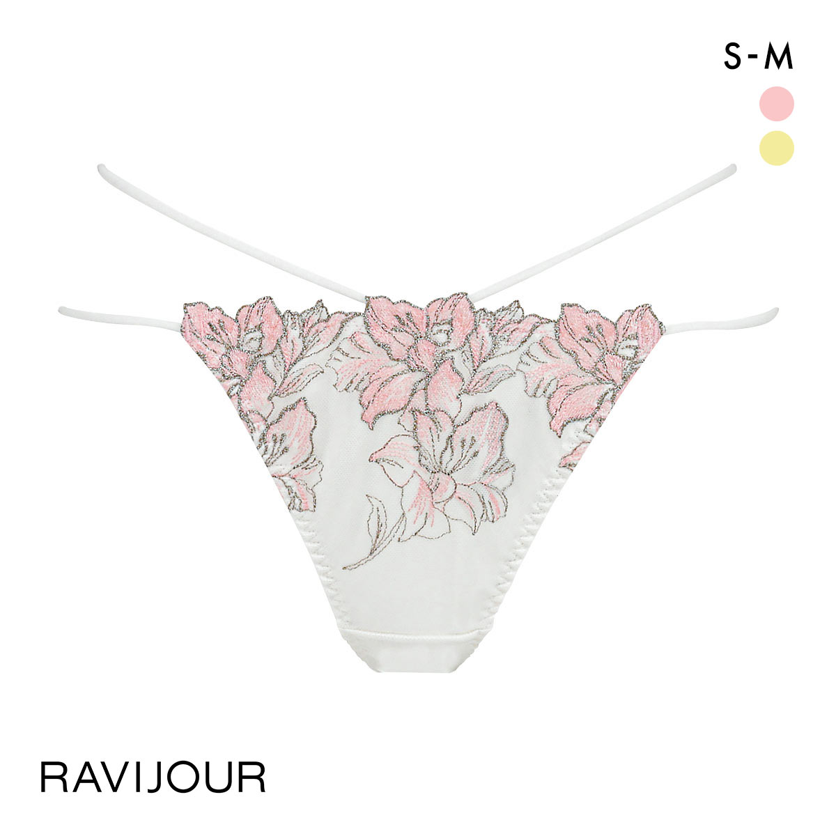 ラヴィジュール レミニセンス エンブレース ショーツ SM バックレース 透け ストリング RAVIJOUR(PI-ピンク-S)