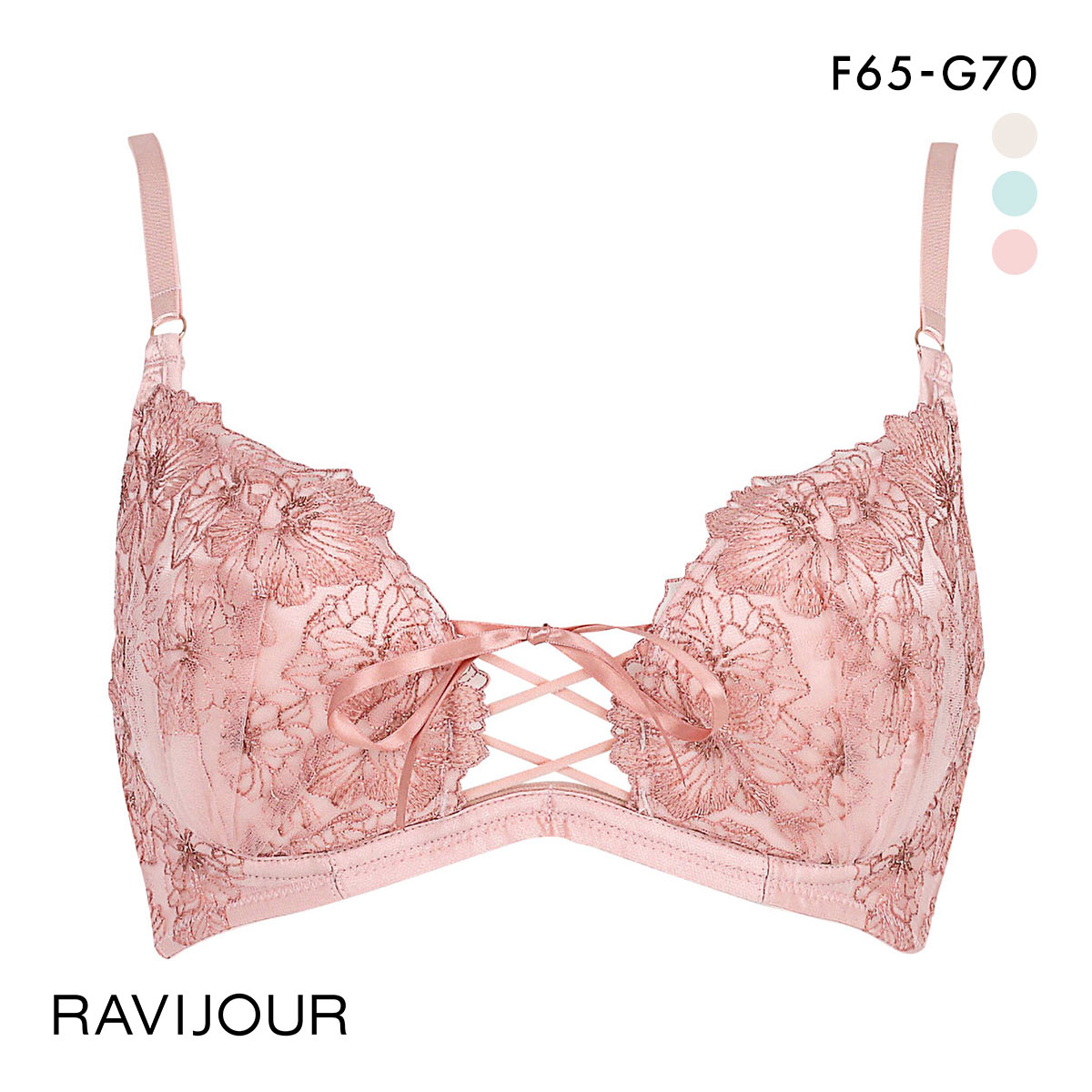 ラヴィジュール ラディアント トリックリフト ブラジャー FG 盛り 谷間 バストアップ リフトアップ RAVIJOUR(PI-ピンク-F65)