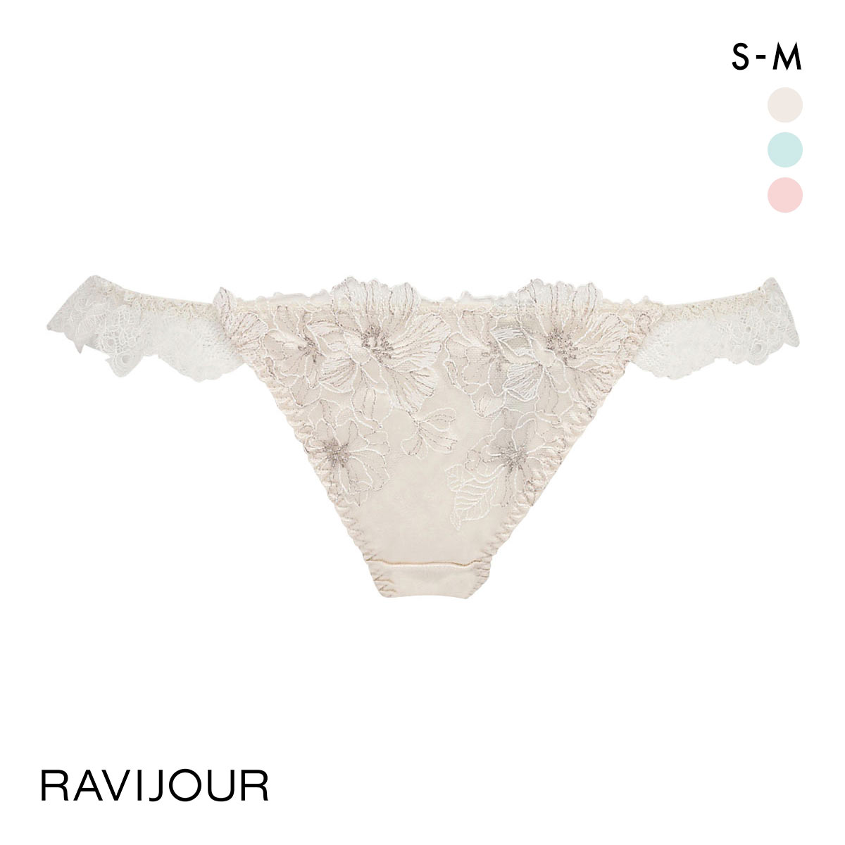 ラヴィジュール ラディアント ストレッチレース ショーツ SM バックレース 総レース 透け RAVIJOUR(IV-アイボリー-S)