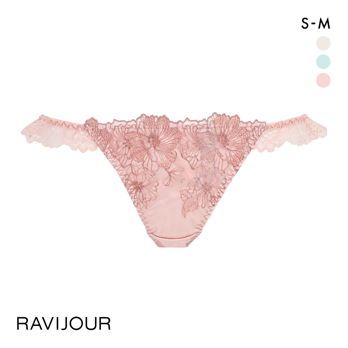 ラヴィジュール ラディアント ストレッチレース ショーツ SM バックレース 総レース 透け RAVIJOUR(PI-ピンク-S)
