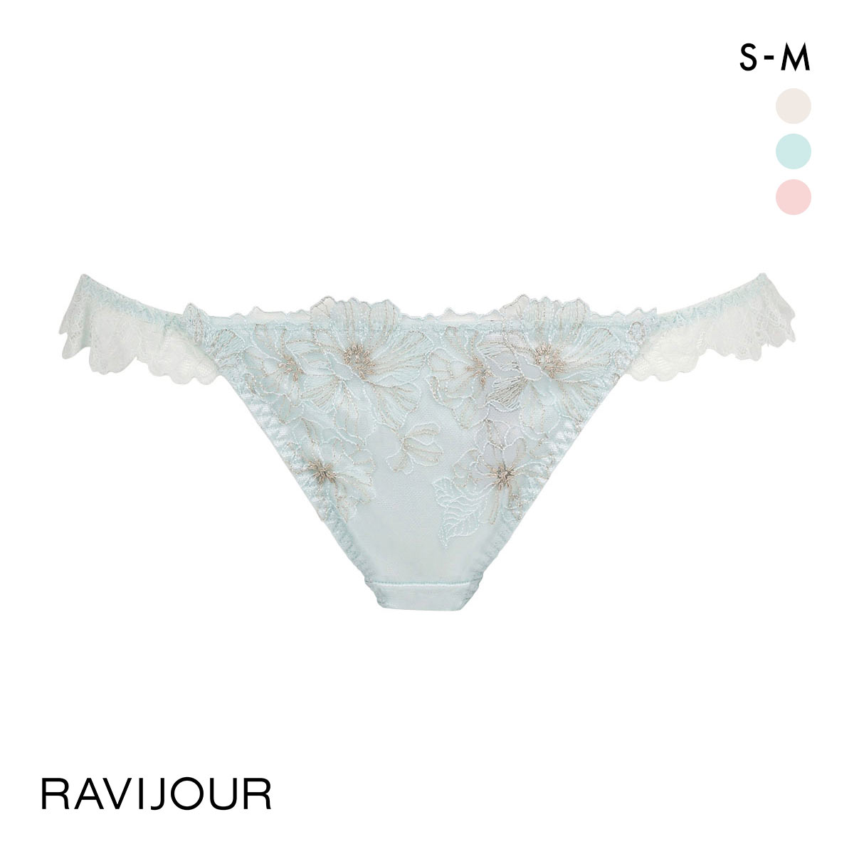 ラヴィジュール ラディアント ストレッチレース ショーツ SM バックレース 総レース 透け RAVIJOUR(MI-ミント-S)
