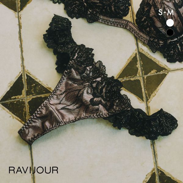 ラヴィジュール エレガンピオニー フリル Tバック ショーツ SM バックレース 総レース 透け ホールデザイン RAVIJOUR