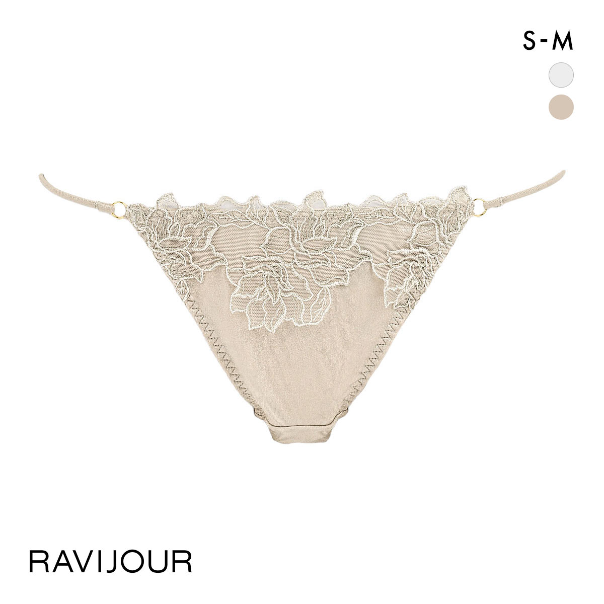 ラヴィジュール スターライト Tバック SM バックレース 透け ストリング RAVIJOUR(GG-グレージュ-S)