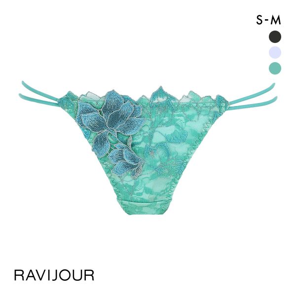 ラヴィジュール ノーブルマグノリア エンブロイダリーレース Tバック SM バックレース 透け ストリング RAVIJOUR