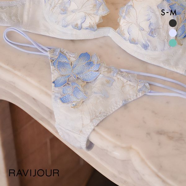 ラヴィジュール ノーブルマグノリア エンブロイダリーレース Tバック SM バックレース 透け ストリング RAVIJOUR