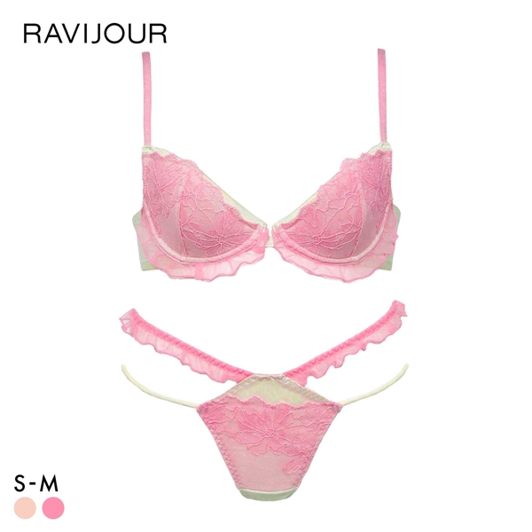 ラヴィジュール MINAMOコラボ フリリーポップ ブラ＆ショーツセット ブラジャー スタンダードショーツ セクシー RAVIJOUR