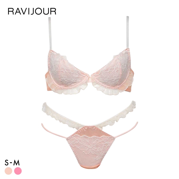 ラヴィジュール MINAMOコラボ フリリーポップ ブラ＆Tバックセット ブラジャー Tバックショーツ セクシー RAVIJOUR