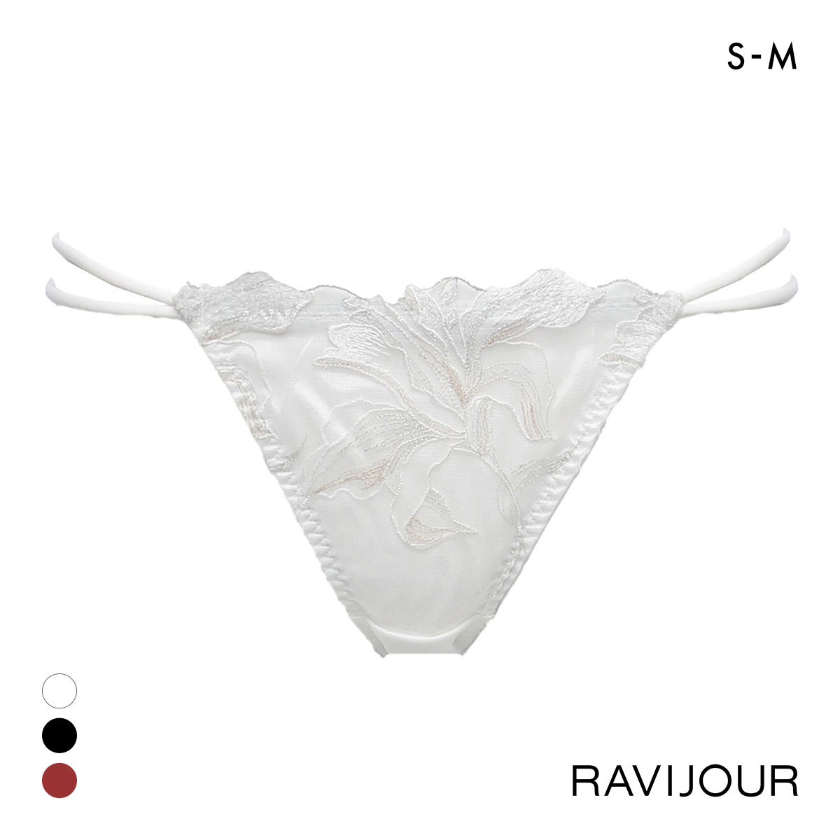 ラヴィジュール クラリス エンブロイダリーレース ノーマルショーツ SM バックレース 透け RAVIJOUR