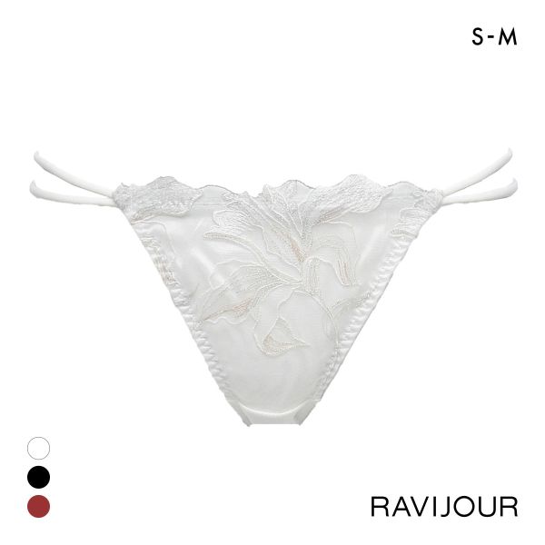 ラヴィジュール クラリス エンブロイダリーレース Tバックショーツ SM バックレース 透け ストリング RAVIJOUR