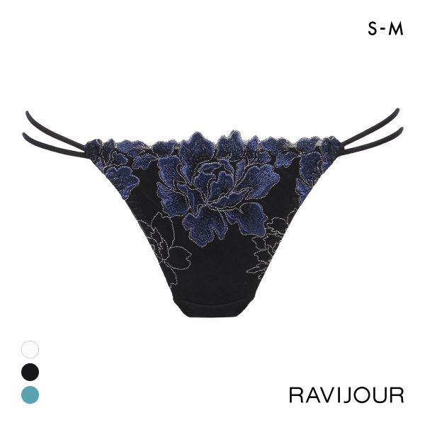 ラヴィジュール ルナリア エンブロイダリーレース Tバックショーツ SM バックレース 透け ストリング RAVIJOUR