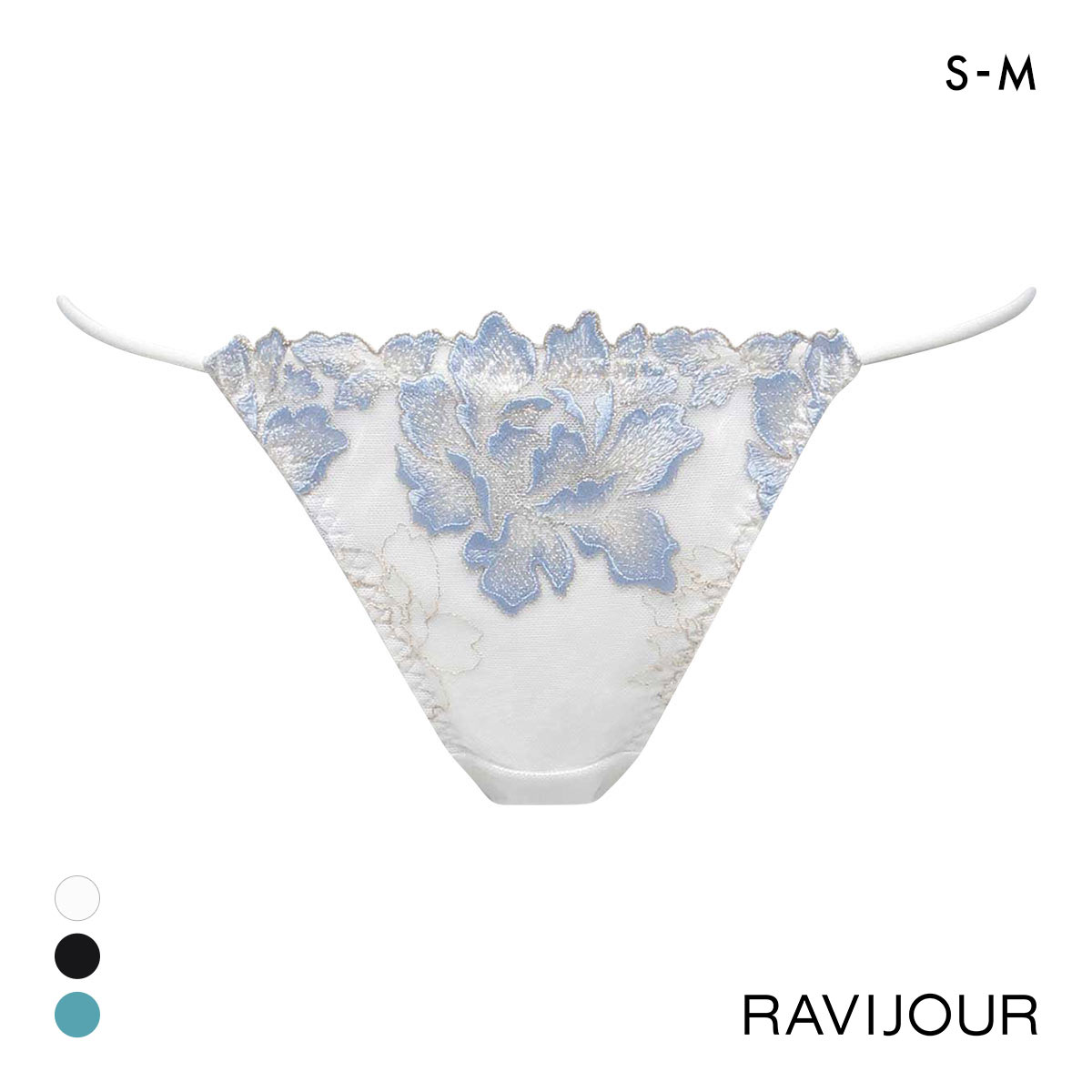 ラヴィジュール ルナリア レースアップ ノーマルショーツ SM バックレース 透け RAVIJOUR(WH-ホワイト-S)