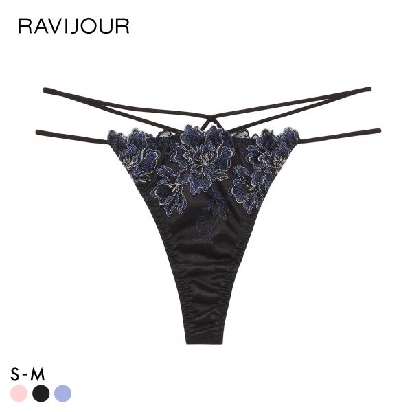 ラヴィジュール マルヴァ エンブロイダリーレースTバック ソング Tショーツ SM バックレース 透け RAVIJOUR