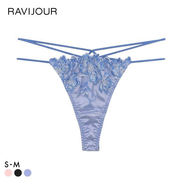 ラヴィジュール マルヴァ エンブロイダリーレースTバック ソング Tショーツ SM バックレース 透け RAVIJOUR