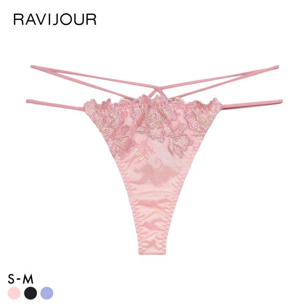 ラヴィジュール マルヴァ エンブロイダリーレースTバック ソング Tショーツ SM バックレース 透け RAVIJOUR