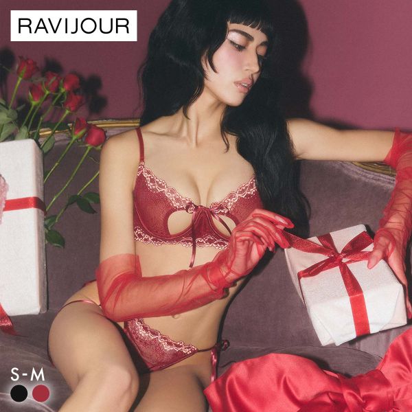 ラヴィジュール アンレースミー ブラ＆Tバック セット ブラショーツ セット Tバックショーツ Gストリング 過激 セクシー ランジェリー RAVIJOUR