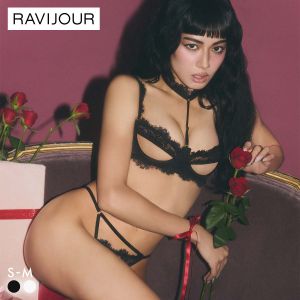 ラヴィジュール ノワールブラン ブラ＆Tバック セット ブラショーツ セット Tバックショーツ セクシー 過激 ランジェリー RAVIJOUR