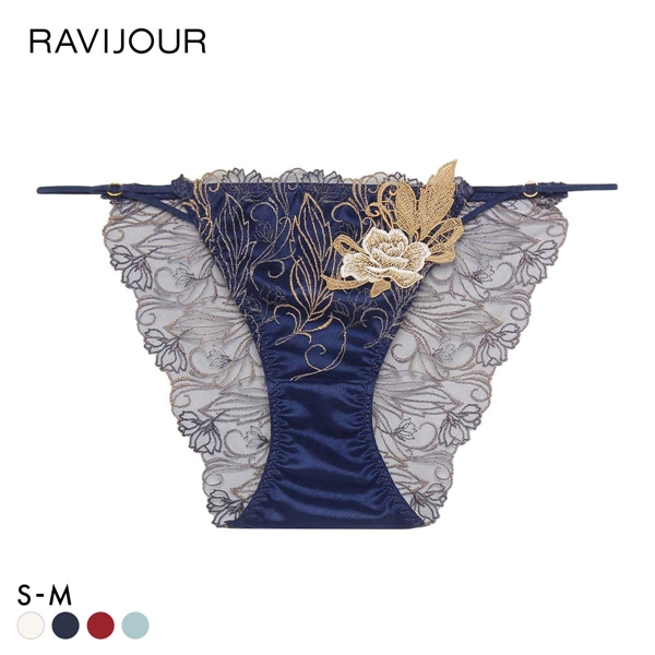 ラヴィジュール フェザーセレステ エンブロイダリーレースショーツ ノーマルショーツ SM バックレース 透け RAVIJOUR