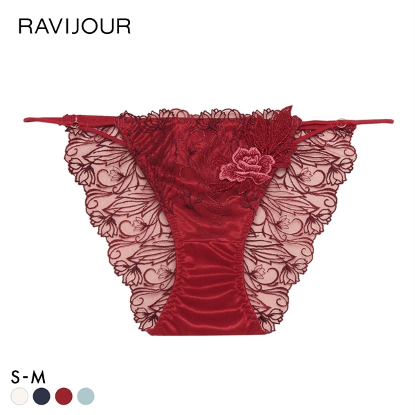 ラヴィジュール フェザーセレステ エンブロイダリーレースショーツ ノーマルショーツ SM バックレース 透け RAVIJOUR
