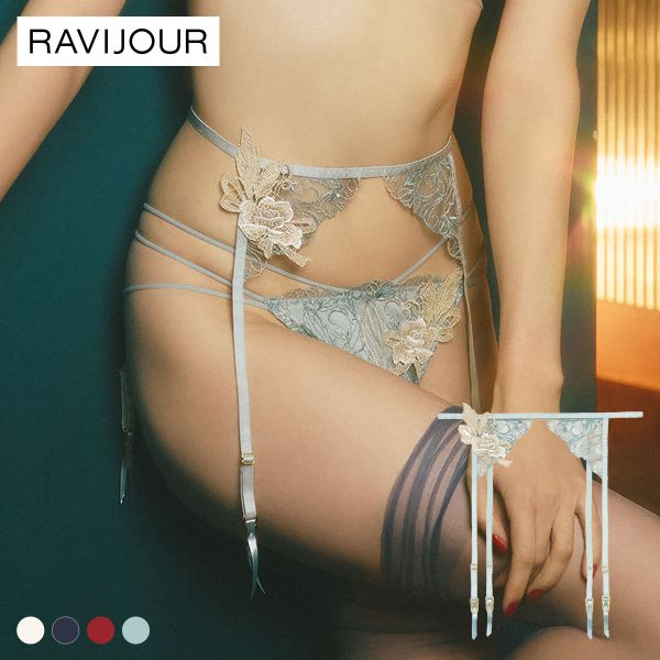 ラヴィジュール フェザーセレステ ガーターベルト セクシー ランジェリー RAVIJOUR