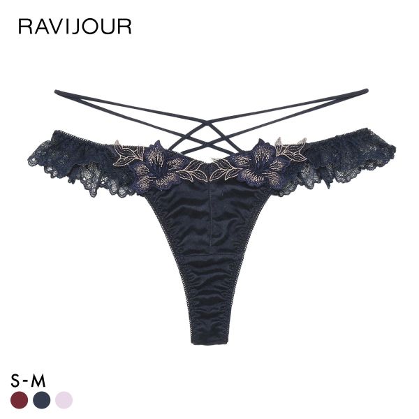 ラヴィジュール グロリアージュ フリルレース Tバックショーツ ソング タンガ SM バックレース 透け RAVIJOUR
