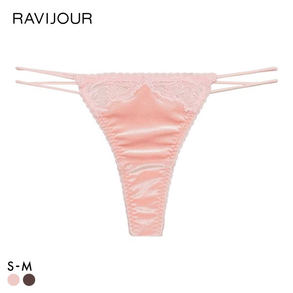 ラヴィジュール ベルベットニュイ Tバックショーツ ソング タンガ SM バックレース 透け RAVIJOUR