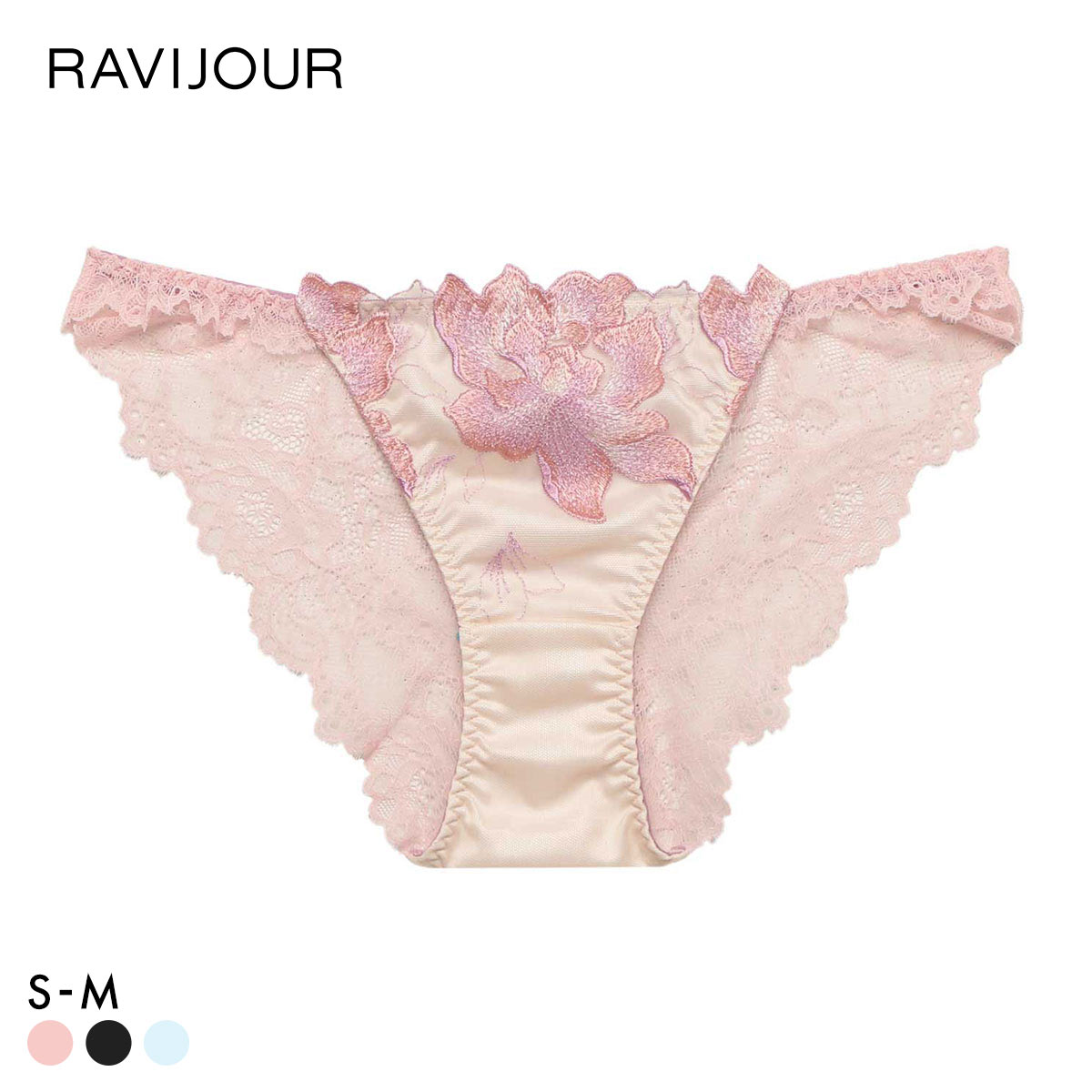 ラヴィジュール ピオニーヘイズ ストレッチレース ショーツ ノーマルショーツ SM セクシー バックレース 透け RAVIJOUR(CO-コーラル-S)