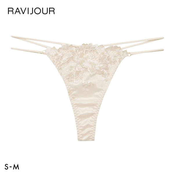 ラヴィジュール パルフルール エンブロイダリーレース Tバックショーツ ソング タンガ SM セクシー バックレース 透け RAVIJOUR