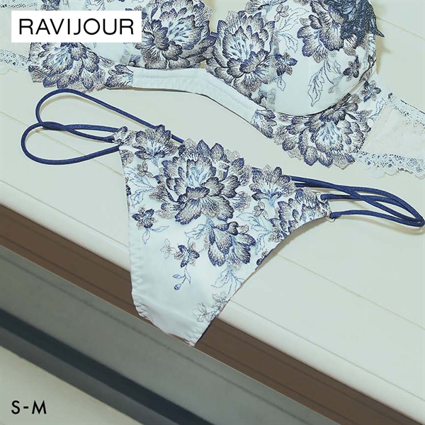ラヴィジュール パルフルール エンブロイダリーレース Tバックショーツ ソング タンガ SM セクシー バックレース 透け RAVIJOUR