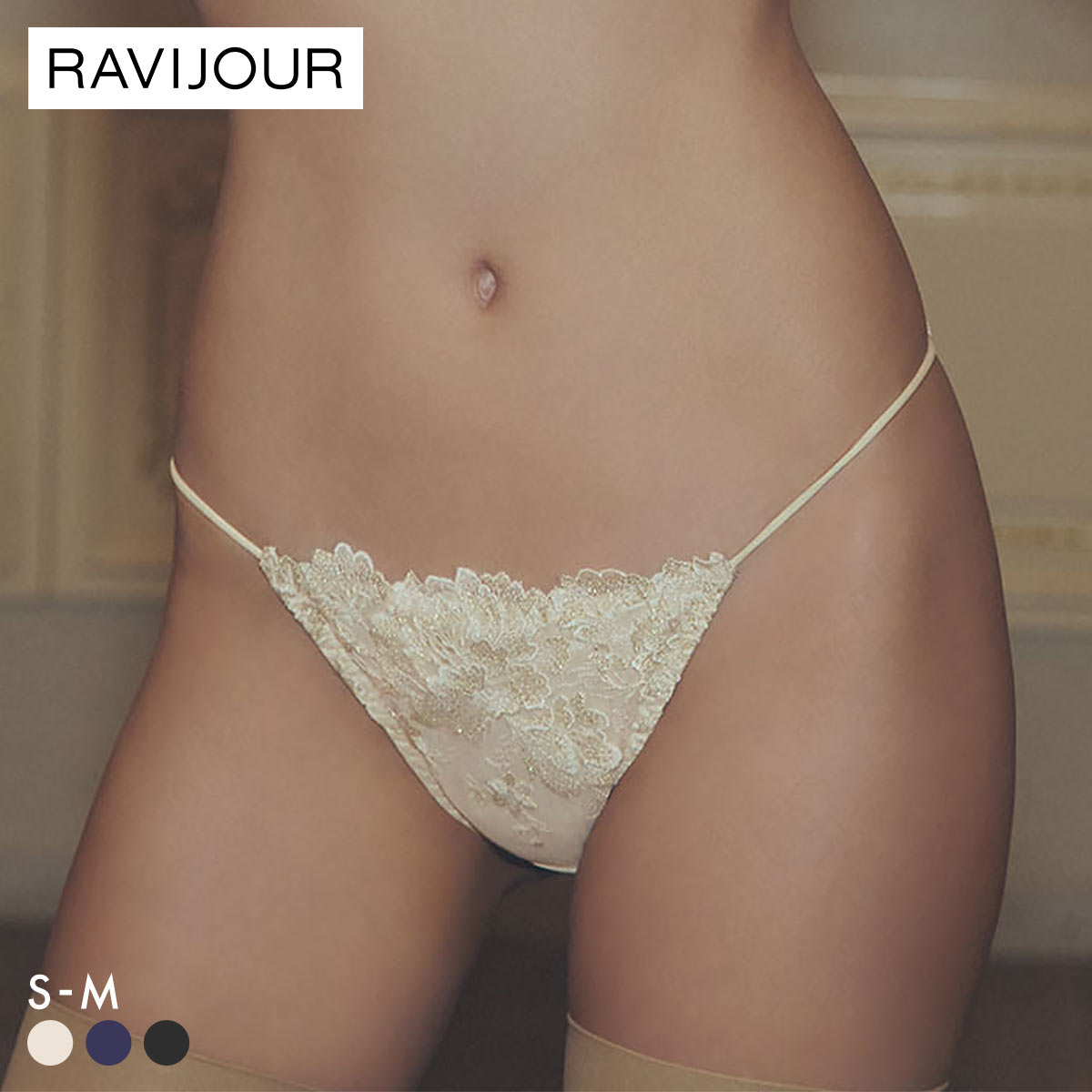 ラヴィジュール パルフルール ストレッチレース ショーツ ノーマルショーツ SM セクシー バックレース 透け RAVIJOUR(WH-ホワイト-S)