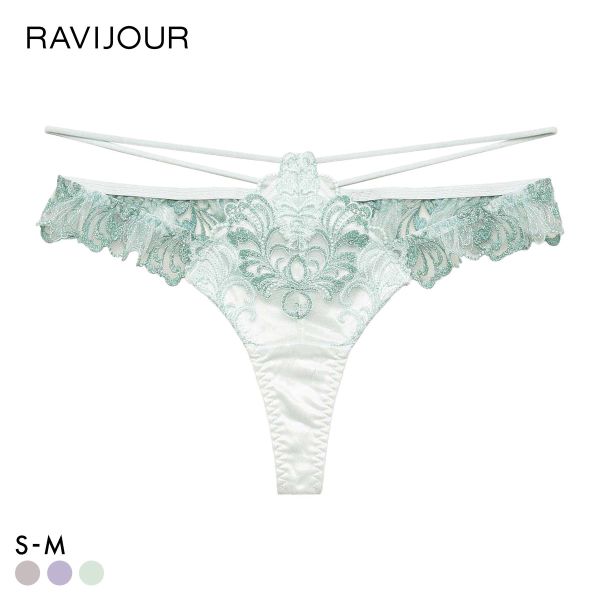 ラヴィジュール アヴェルネ フリルレース Tバックショーツ ソング タンガ SM セクシー バックレース 透け RAVIJOUR