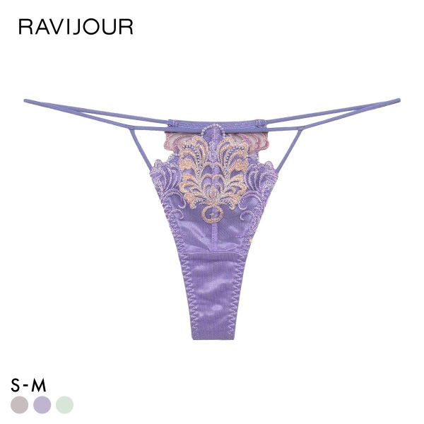 ラヴィジュール アヴェルネ エンブロイダリーレース Tバックショーツ ソング タンガ SM セクシー バックレース 透け RAVIJOUR