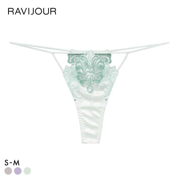 ラヴィジュール アヴェルネ エンブロイダリーレース Tバックショーツ ソング タンガ SM セクシー バックレース 透け RAVIJOUR