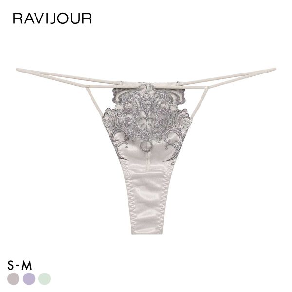 ラヴィジュール アヴェルネ エンブロイダリーレース Tバックショーツ ソング タンガ SM セクシー バックレース 透け RAVIJOUR