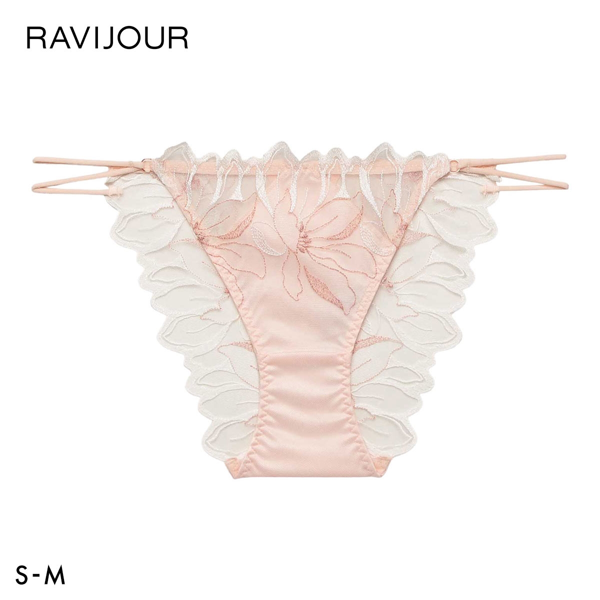 ラヴィジュール フィリナス ダブルストリングコード ノーマルショーツ SM セクシー バックレース 透け RAVIJOUR(PI-ピンク-S)