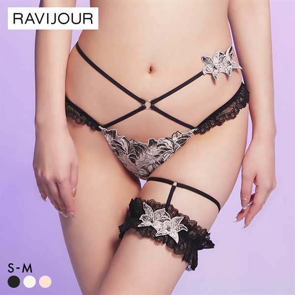 ラヴィジュール エリザベス ショーツ キャットガーター付き SM セクシー バックレース 透け RAVIJOUR