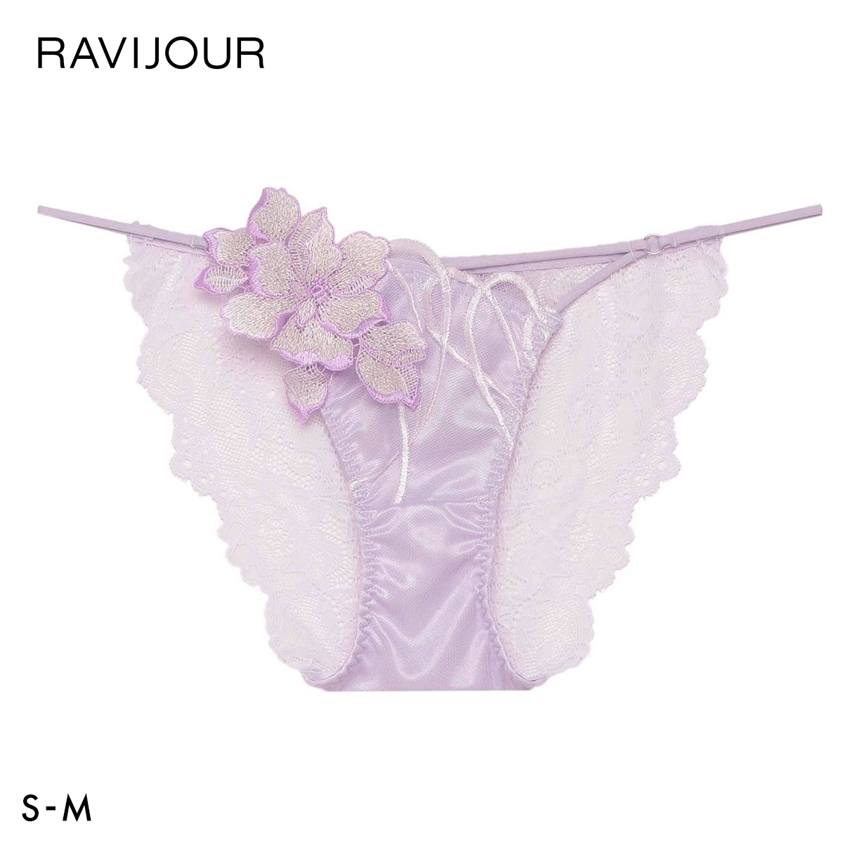 ラヴィジュール コルディア ストレッチレース ノーマルショーツ SM セクシー バックレース 透け ハイライン HIGHLINE by RAVIJOUR(PU-パープル-S)