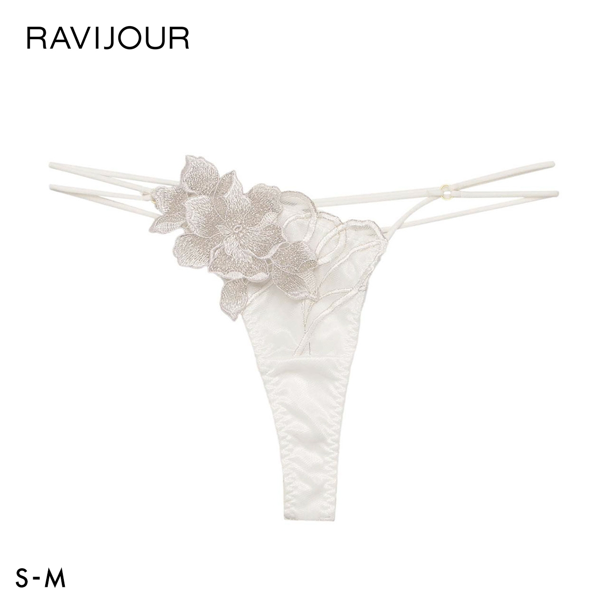 ラヴィジュール コルディア ストレッチレース Tバックショーツ SM セクシー バックレース 透け ハイライン HIGHLINE by RAVIJOUR(IV-アイボリー-S)