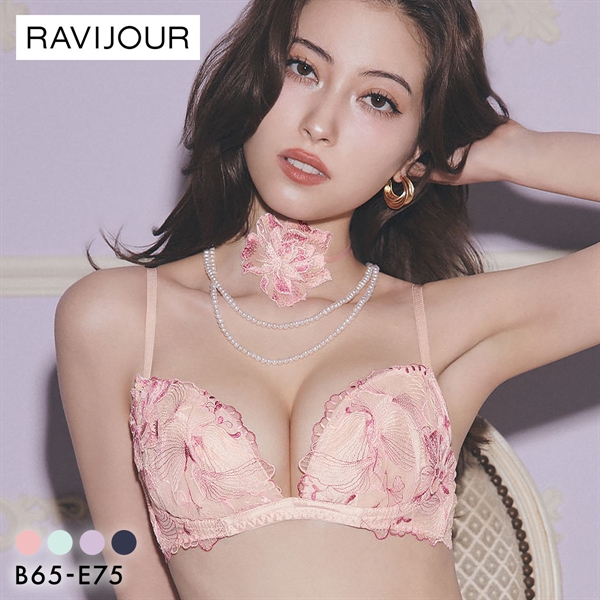 ラヴィジュール オーバーフラワー シンクアップブラ ブラジャー BCDE 盛り 谷間 バストアップ リフトアップ RAVIJOUR