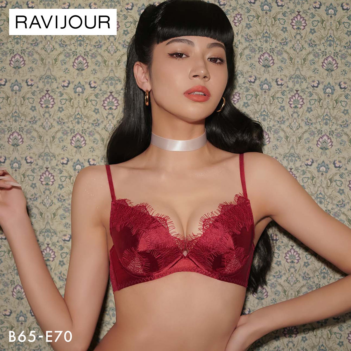 ラヴィジュール ソレーヌ グラマーアップ BCDE 盛り 谷間 バストアップ リフトアップ セクシー RAVIJOUR(RE-レッド-B65)