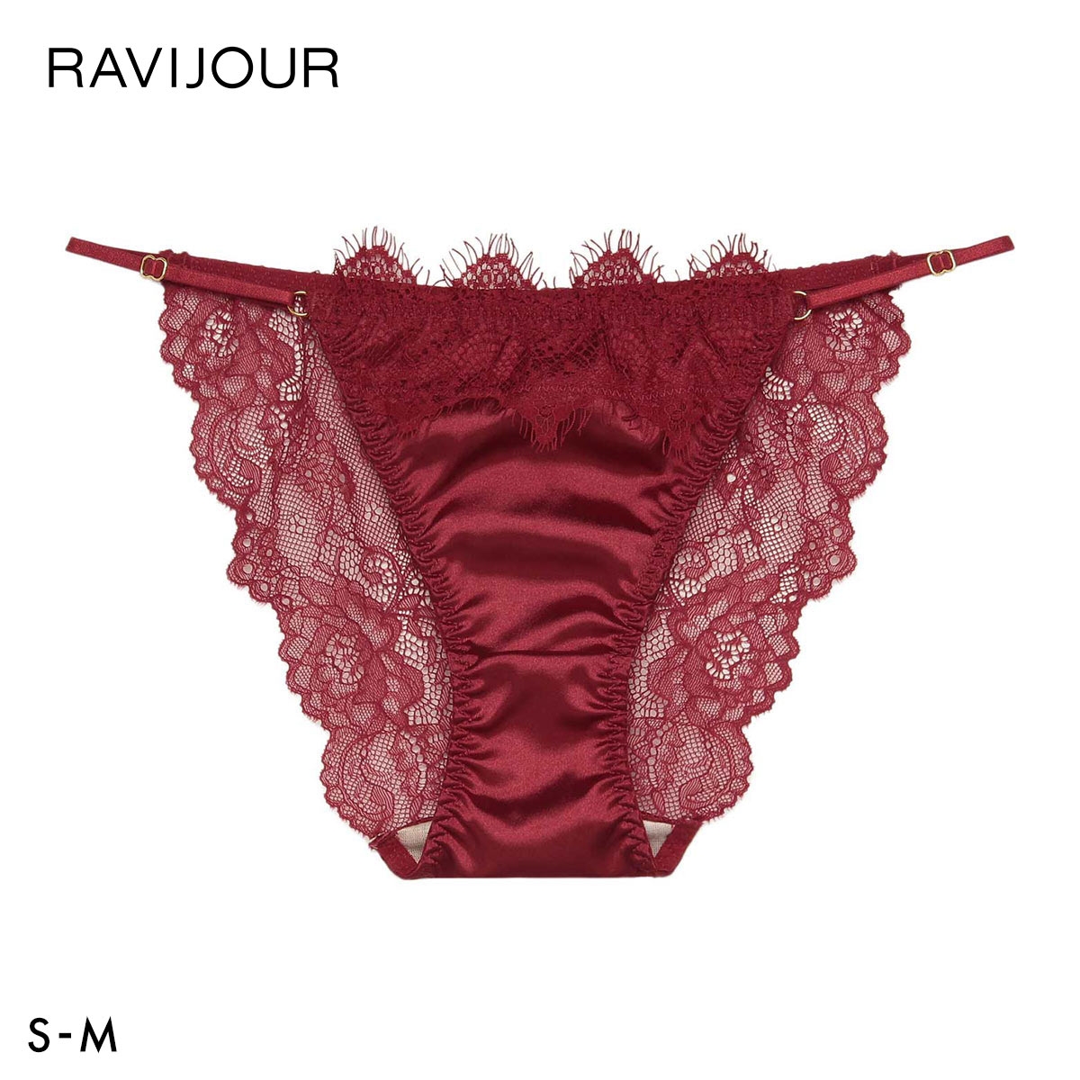 ラヴィジュール ソレーヌ ストレッチレース ノーマルショーツ SM セクシー バックレース 透け RAVIJOUR(RE-レッド-S)