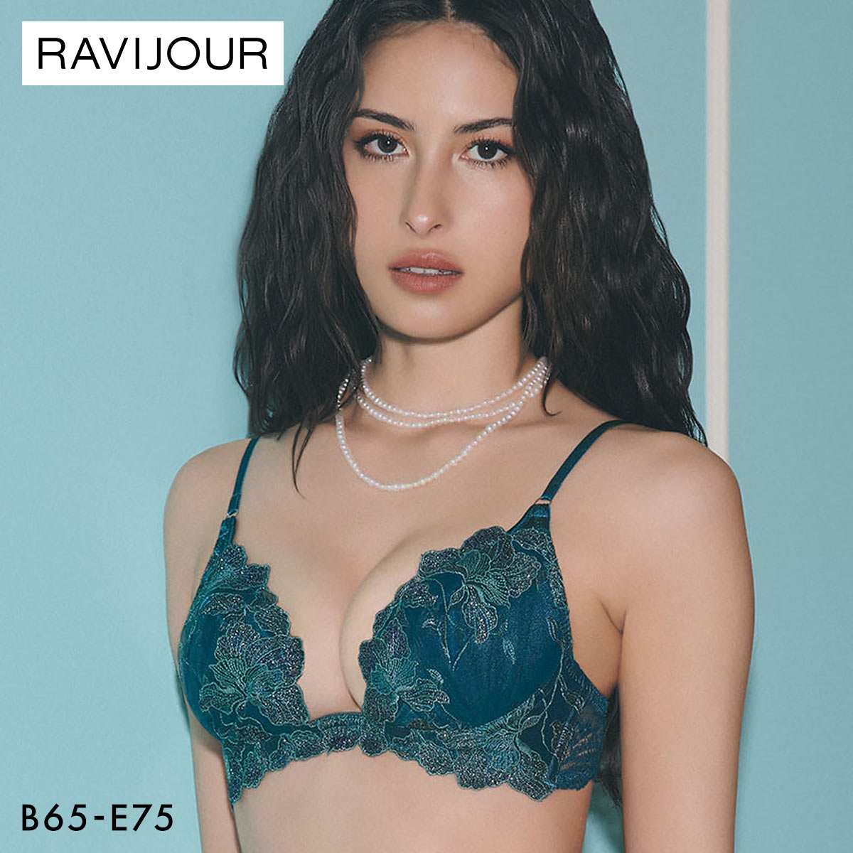 ラヴィジュール ラナルミエル トリックリフト ブラジャー BCDE 盛り 谷間 バストアップ リフトアップ RAVIJOUR(GR-グリーン-B65)