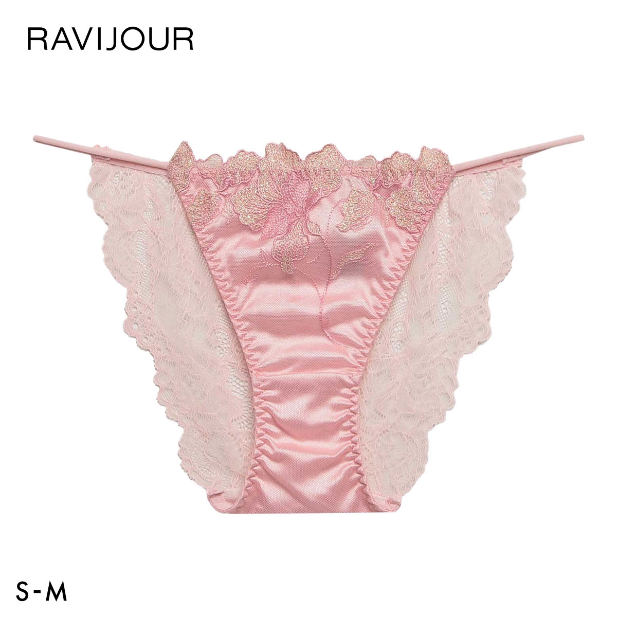 ラヴィジュール ラナルミエル ストレッチレース ノーマルショーツ SM セクシー バックレース 透け RAVIJOUR(PI-ピンク-S)
