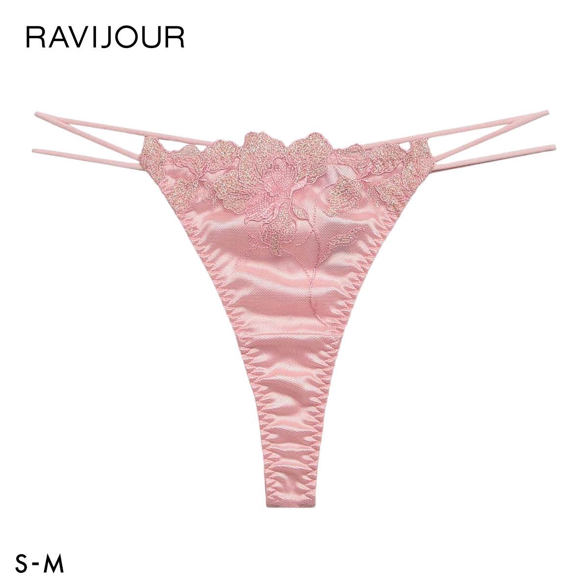 ラヴィジュール ラナルミエル ストレッチレース Tバックショーツ SM セクシー バックレース 透け RAVIJOUR(PI-ピンク-S)
